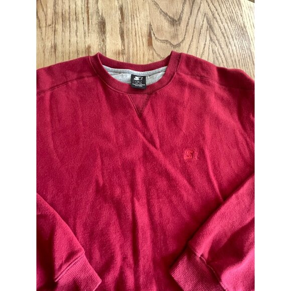 VTG Starter Crew Neck Sweatshirt Mens XL Red Y2K 90s - Picture 3 of 6